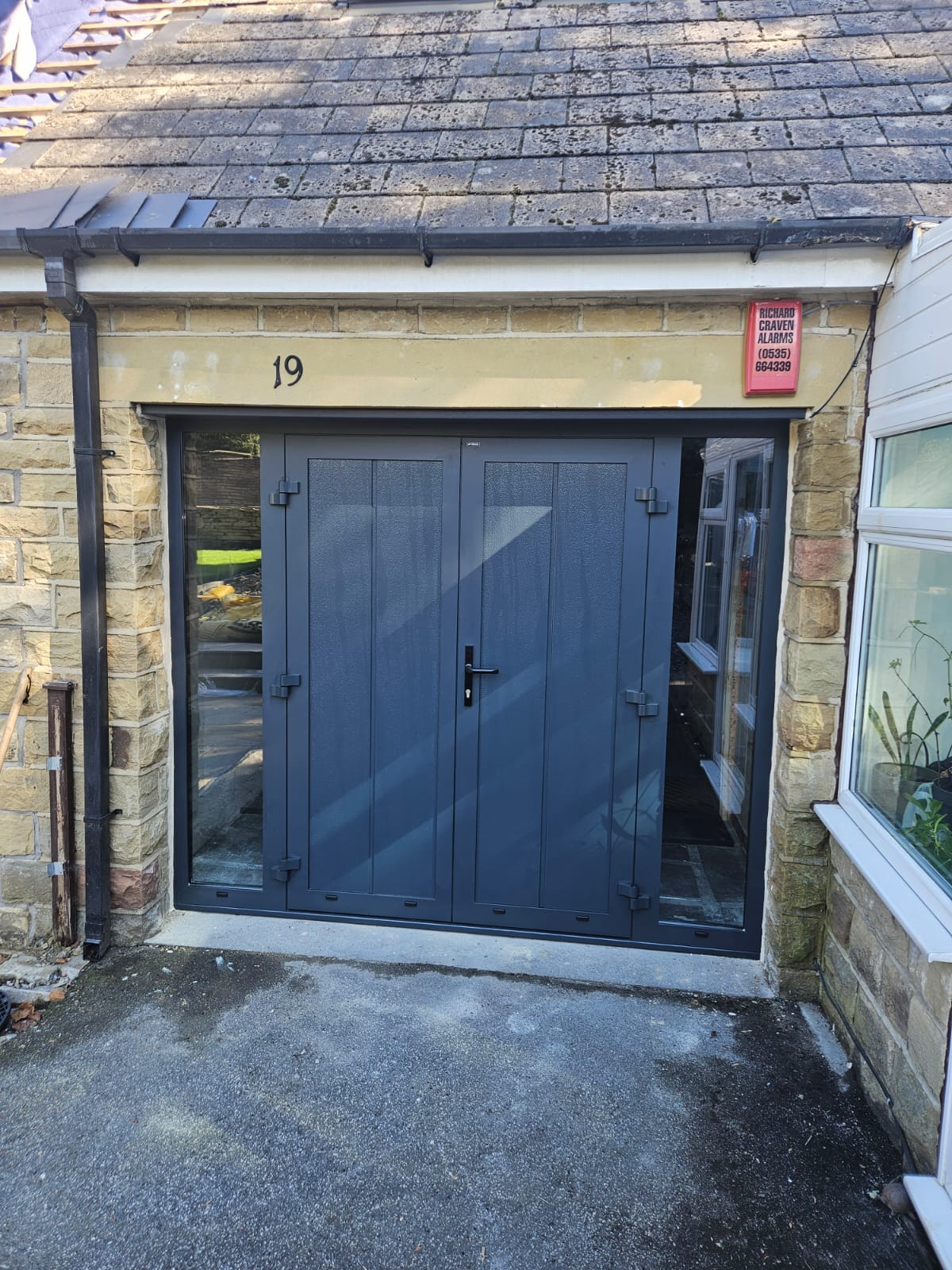 Recent garage door installation